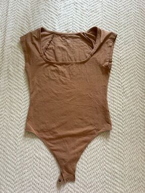 American Eagle Brown Square Neck Bodysuit Size M